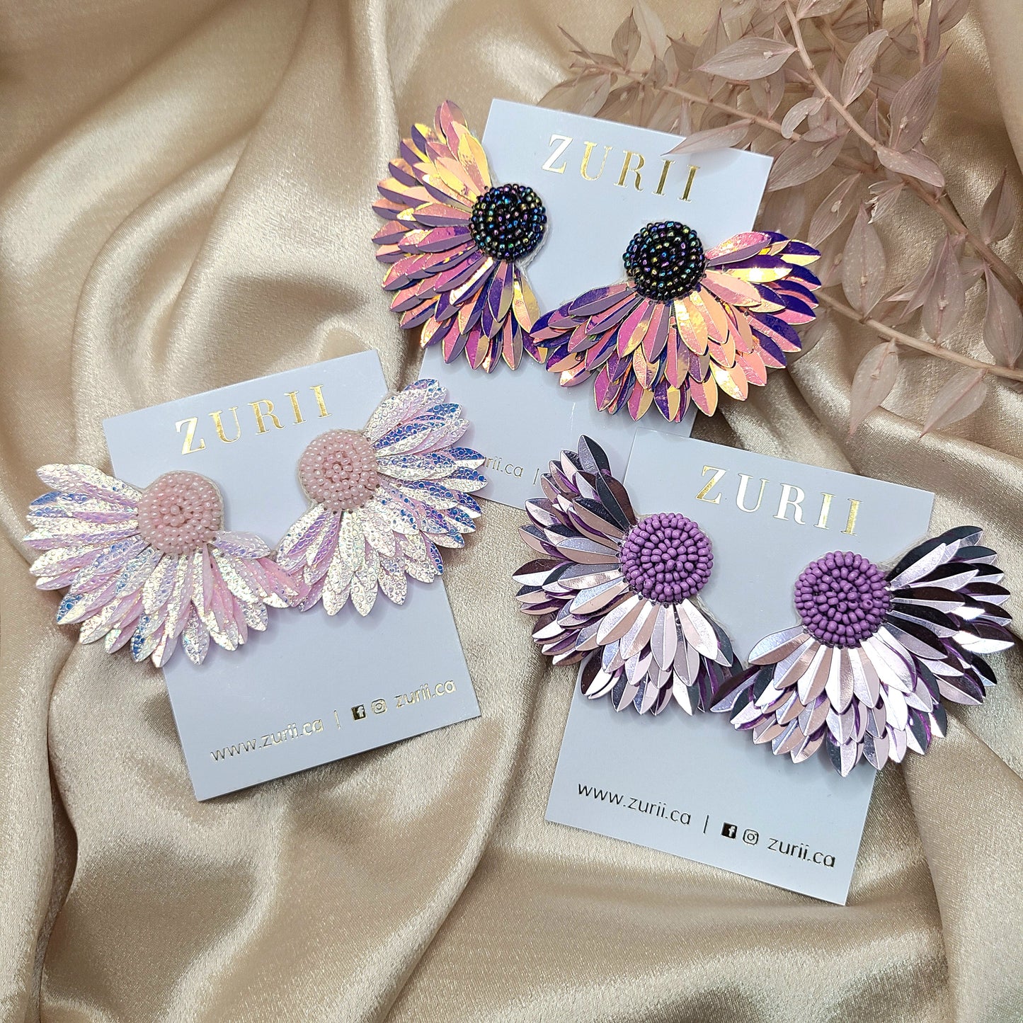 Maureen Earrings in Purple