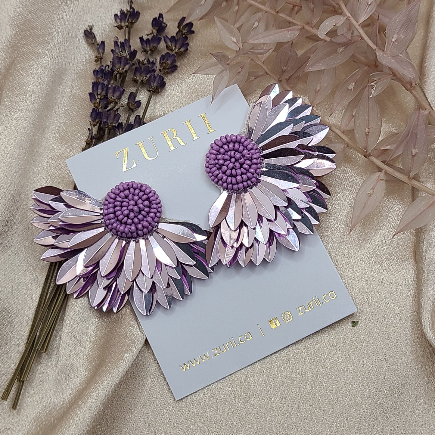 Maureen Earrings in Purple