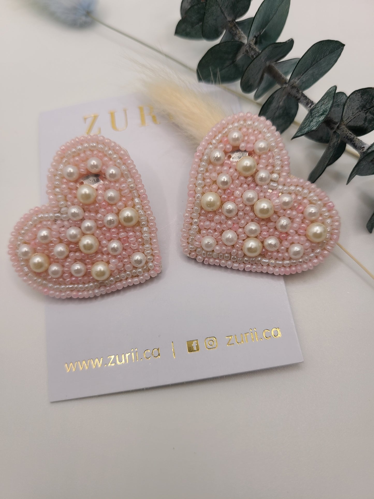 Pearl Hearts Earrings