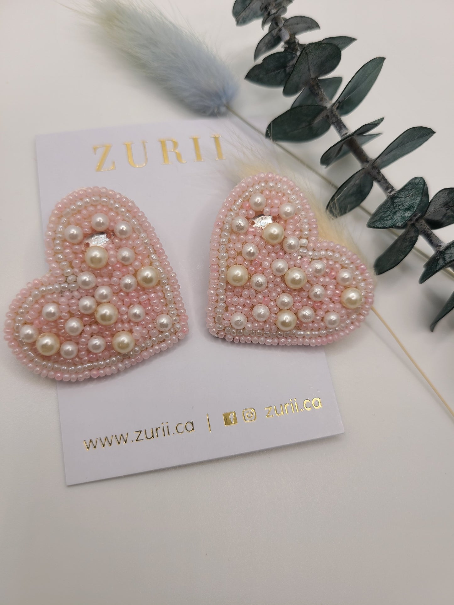 Pearl Hearts Earrings