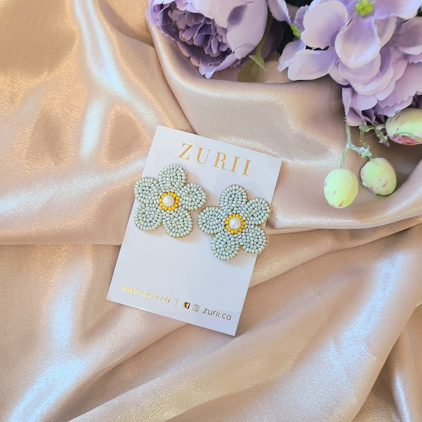 Daisies in pastel blue