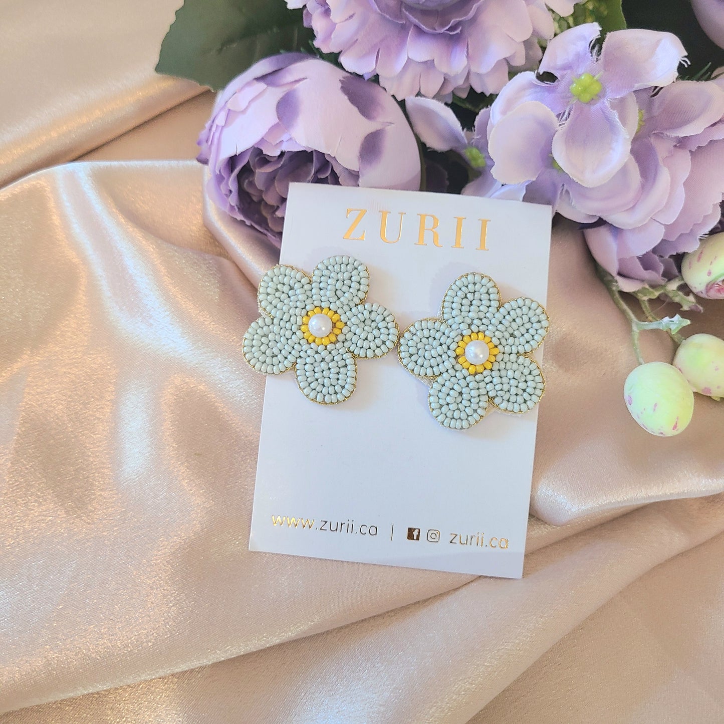 Daisies in pastel blue