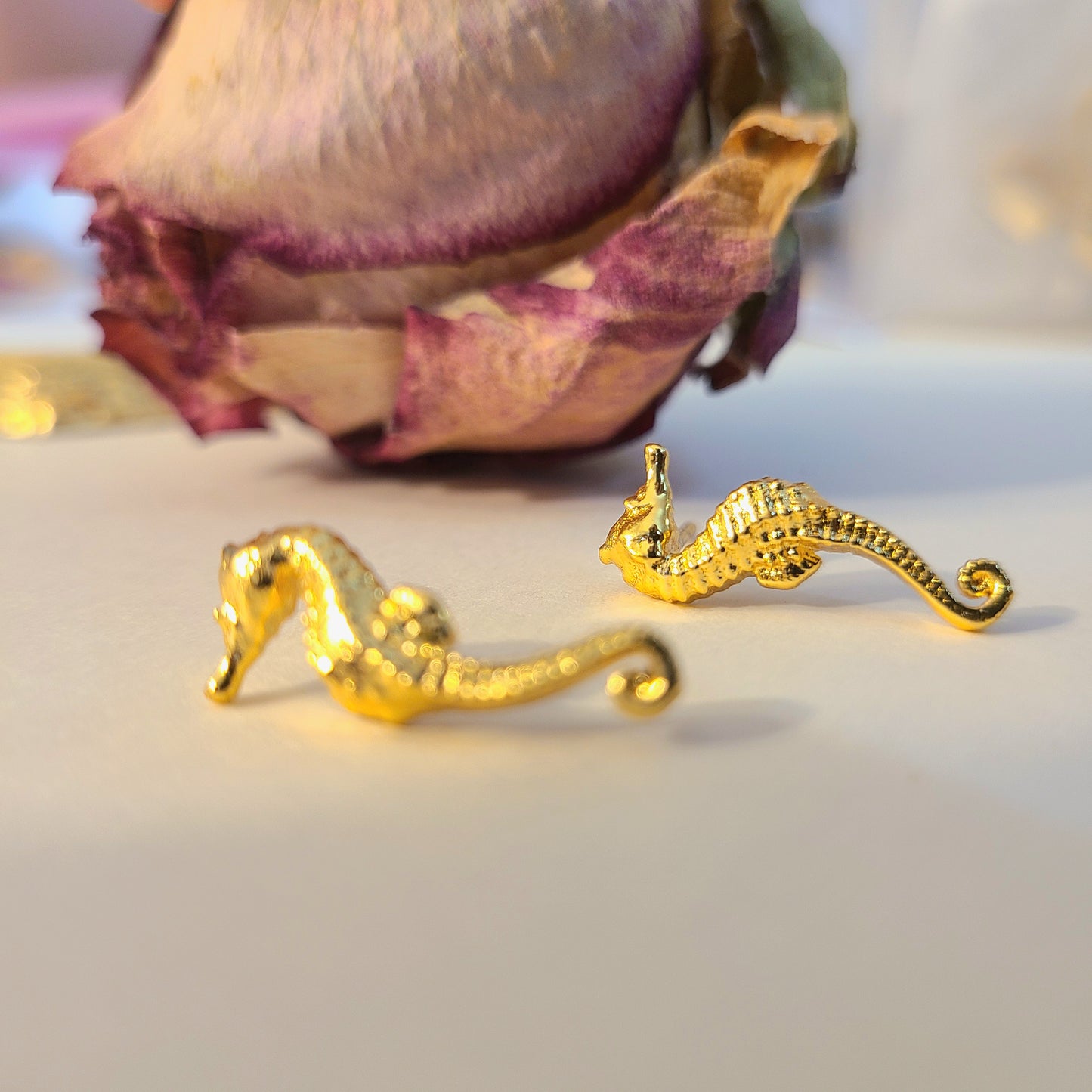 Sea horse earrings