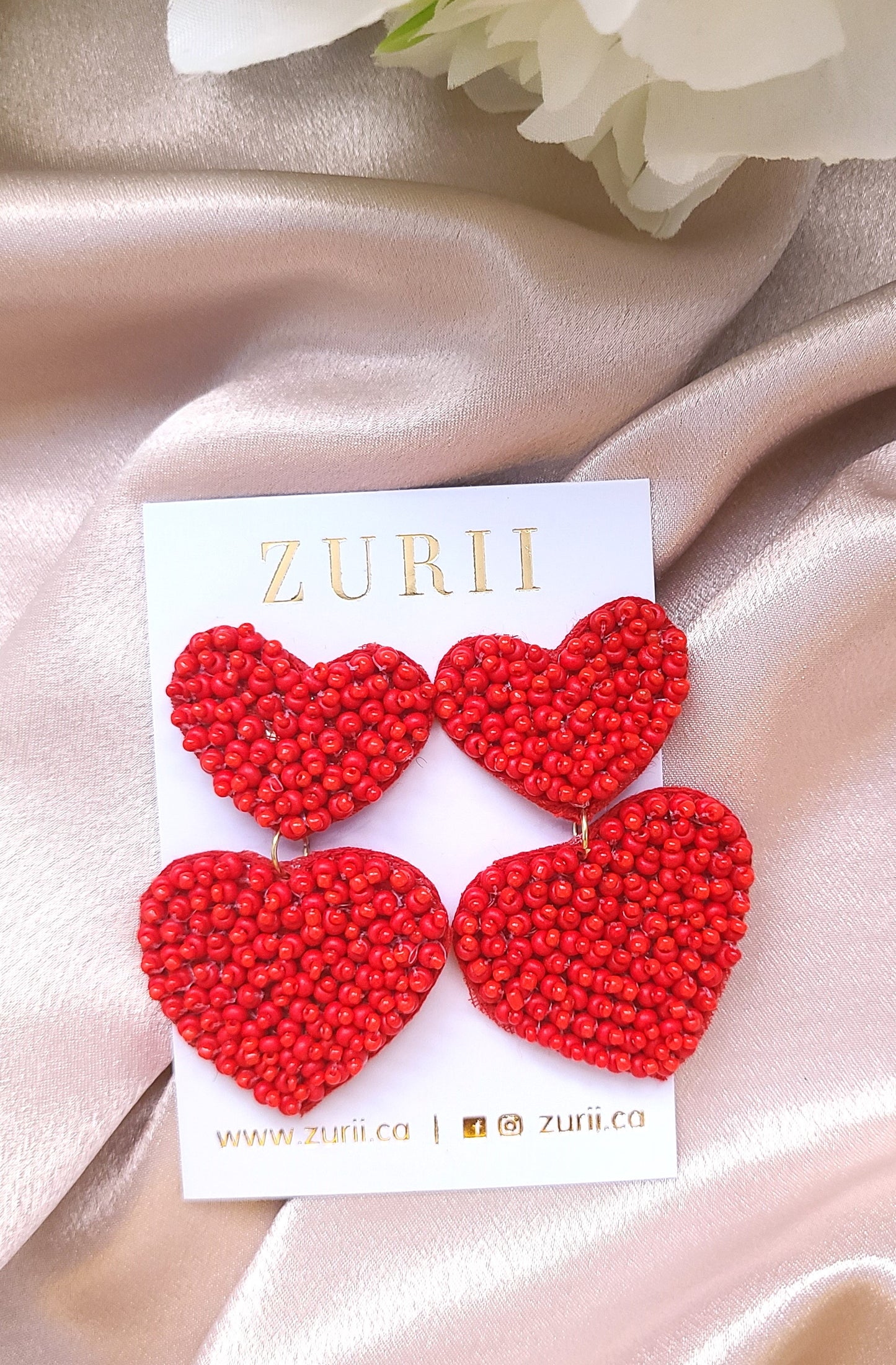 Red Hearts Earrings