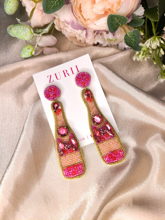 Emma Rose Wine earrings