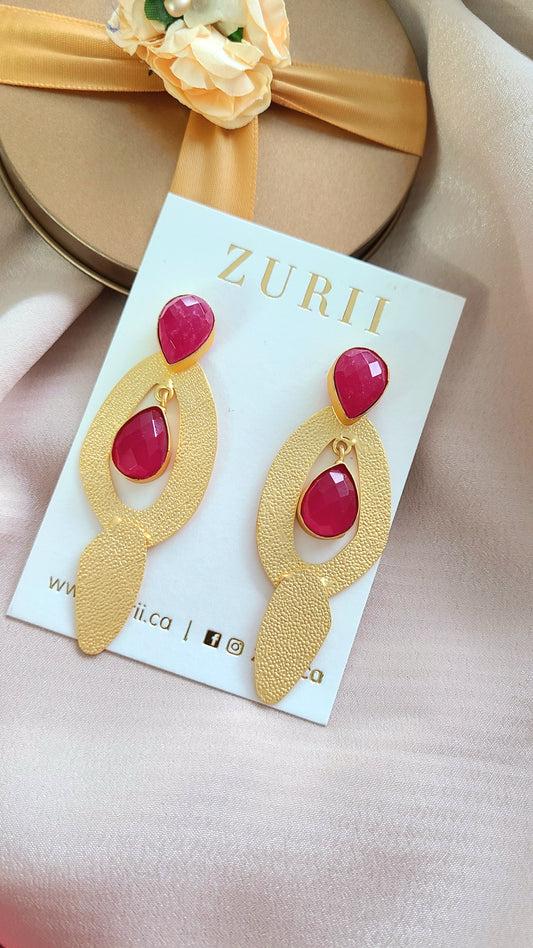 Sarah earrings- Ruby