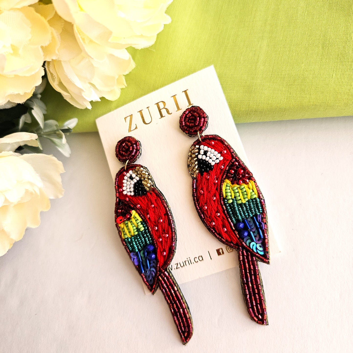 Red Macaw Earrings