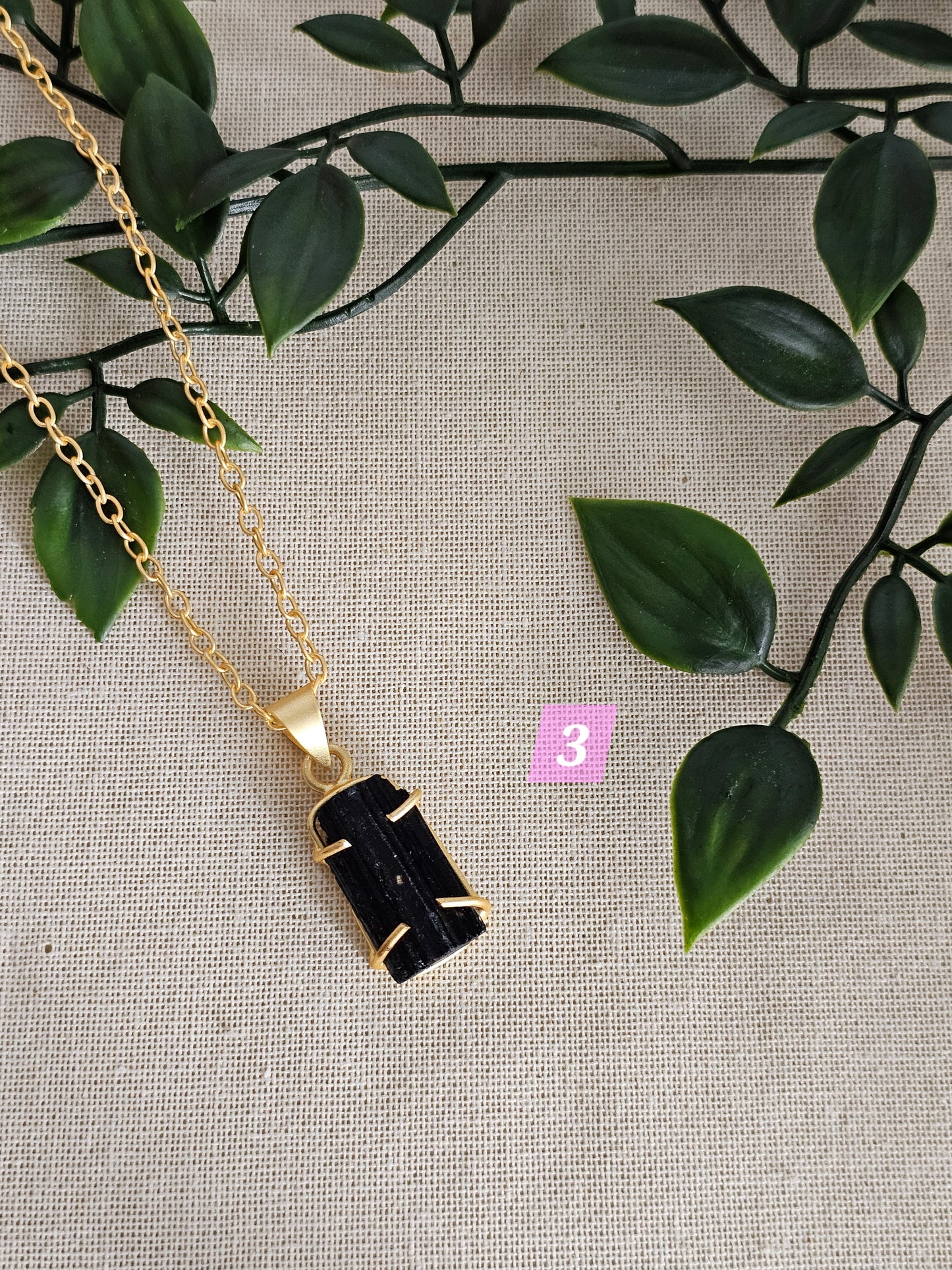 3 Black Tourmaline Necklace