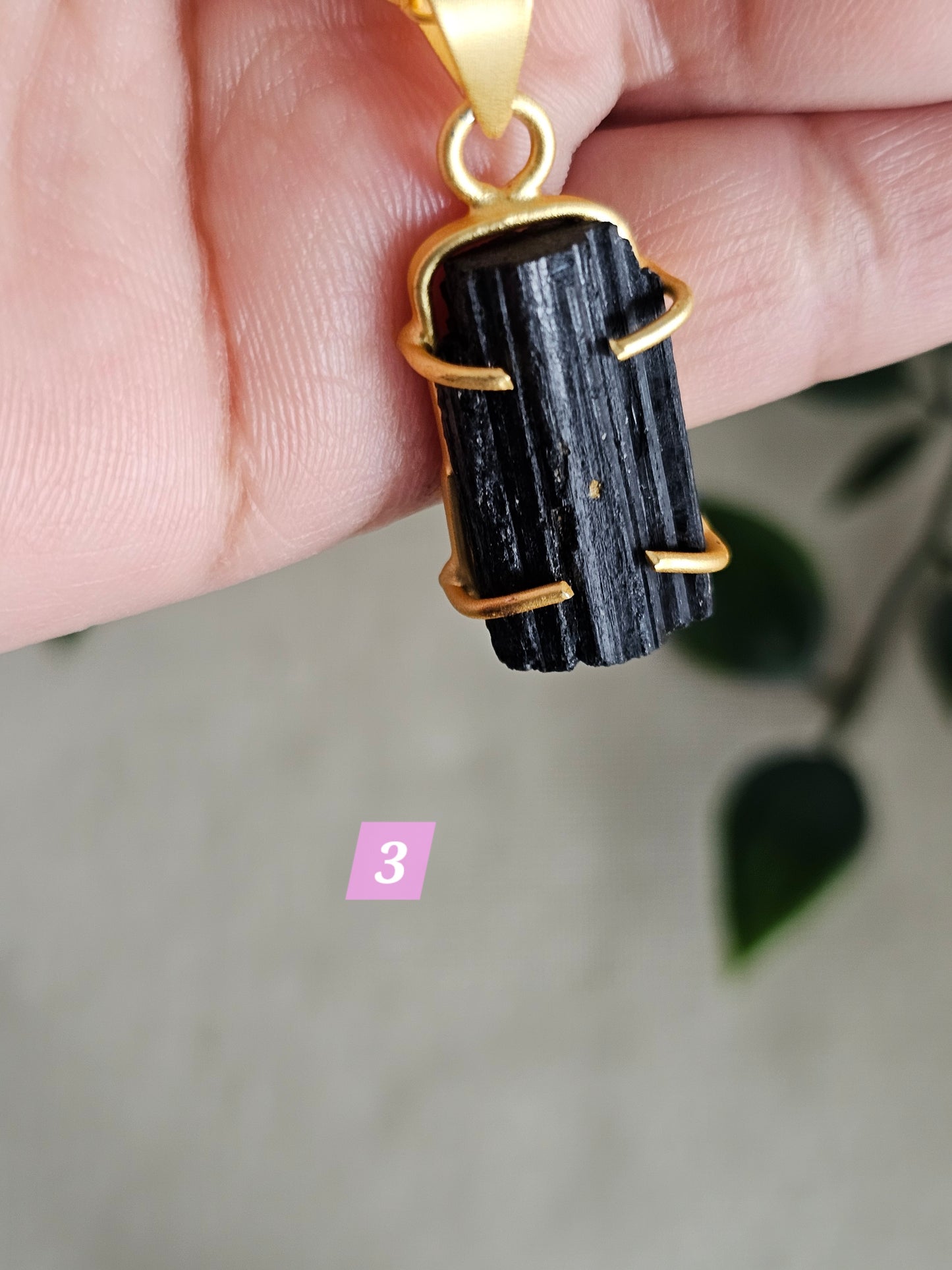 3 Black Tourmaline Necklace