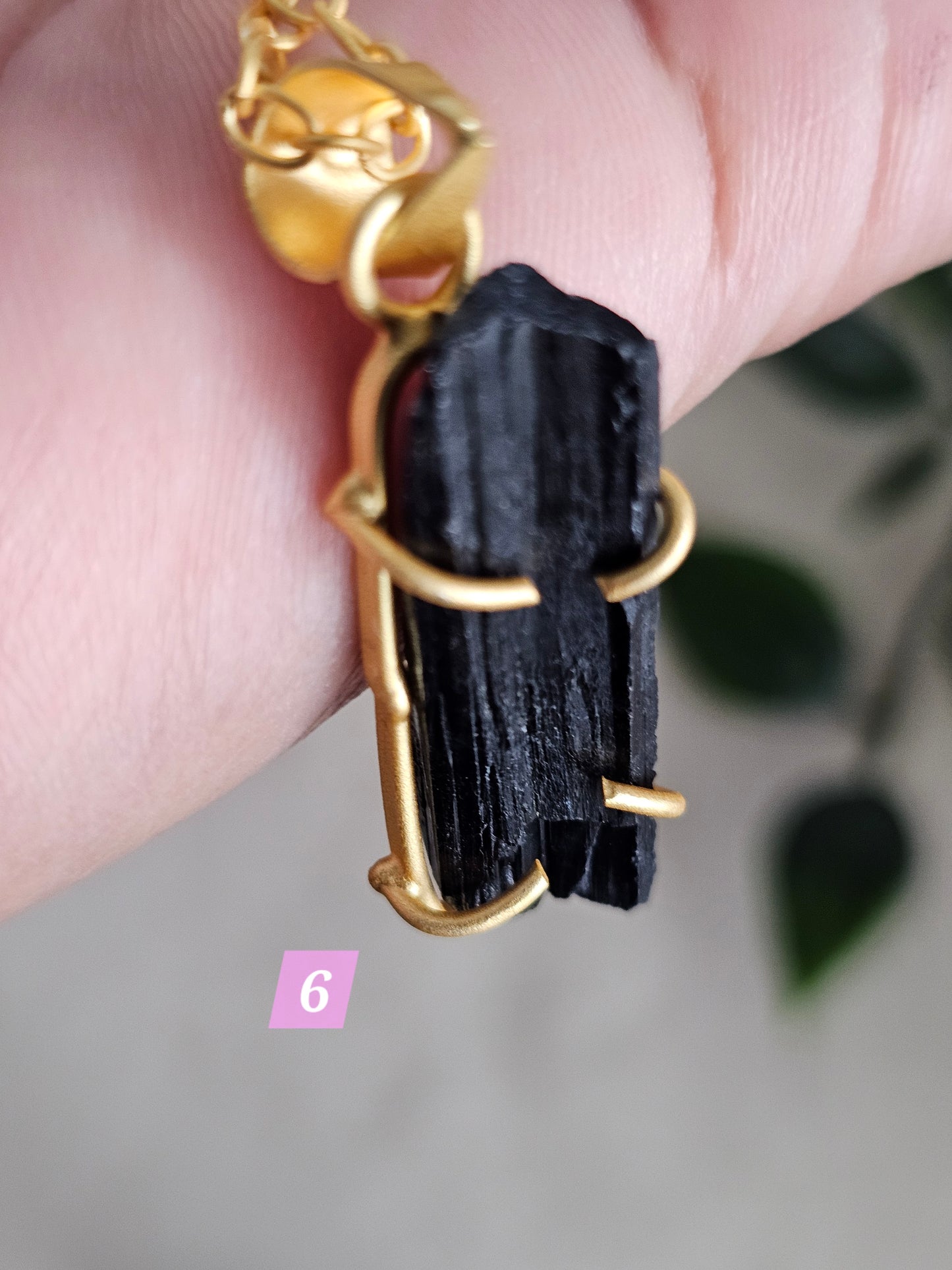 6 Black Tourmaline Necklace