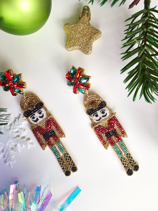 Nut cracker earrings