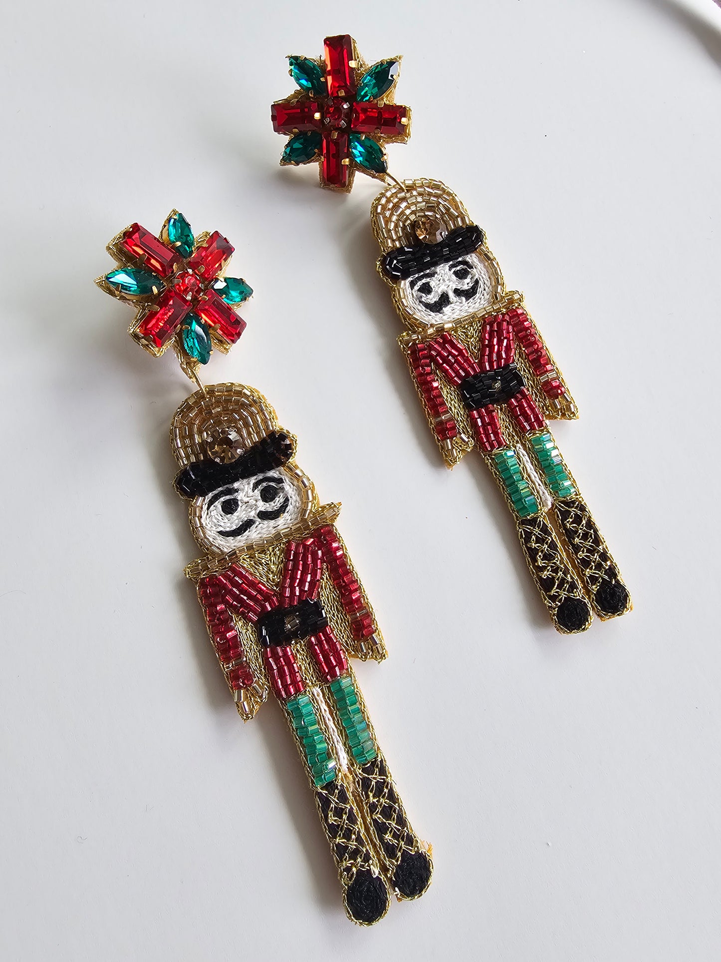 Nut cracker earrings