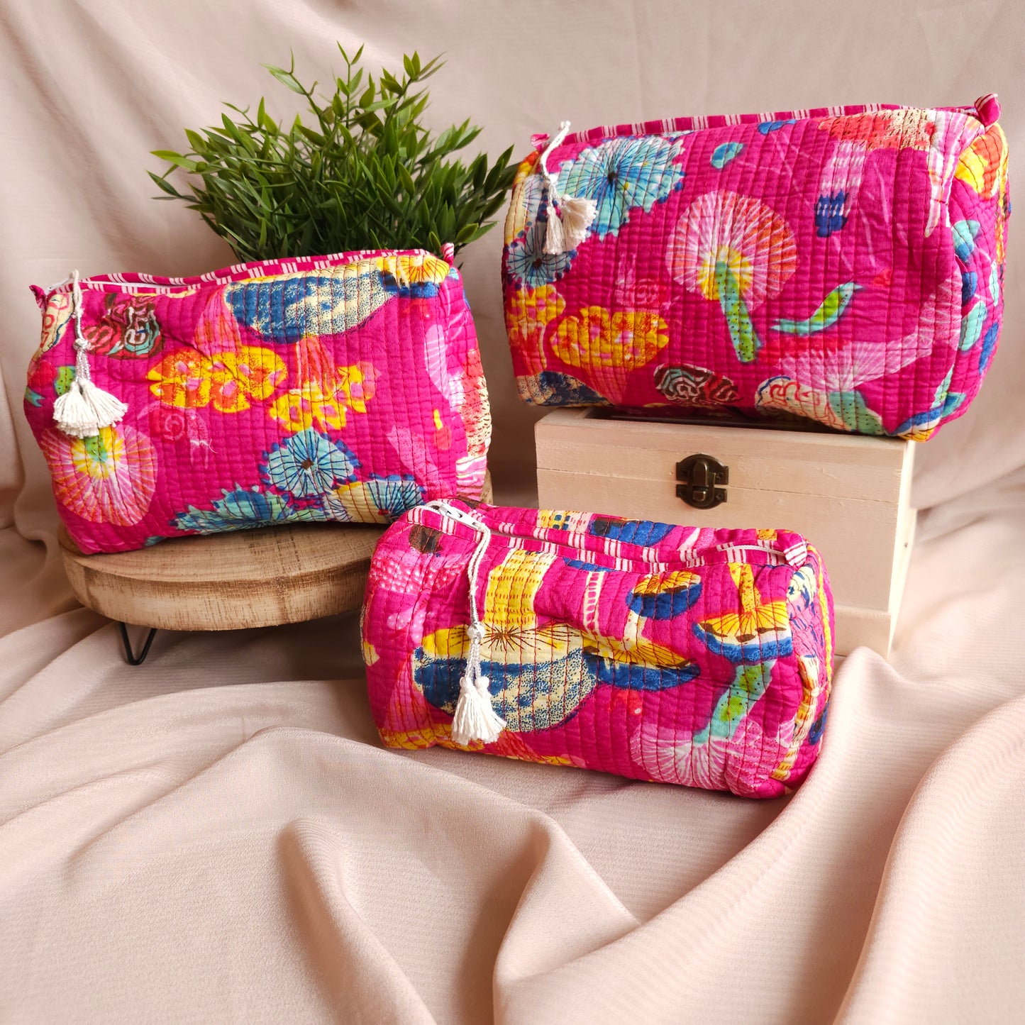 Cosmetic Bag dandelion and mushroom