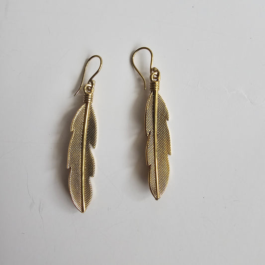 Feather hook earrings