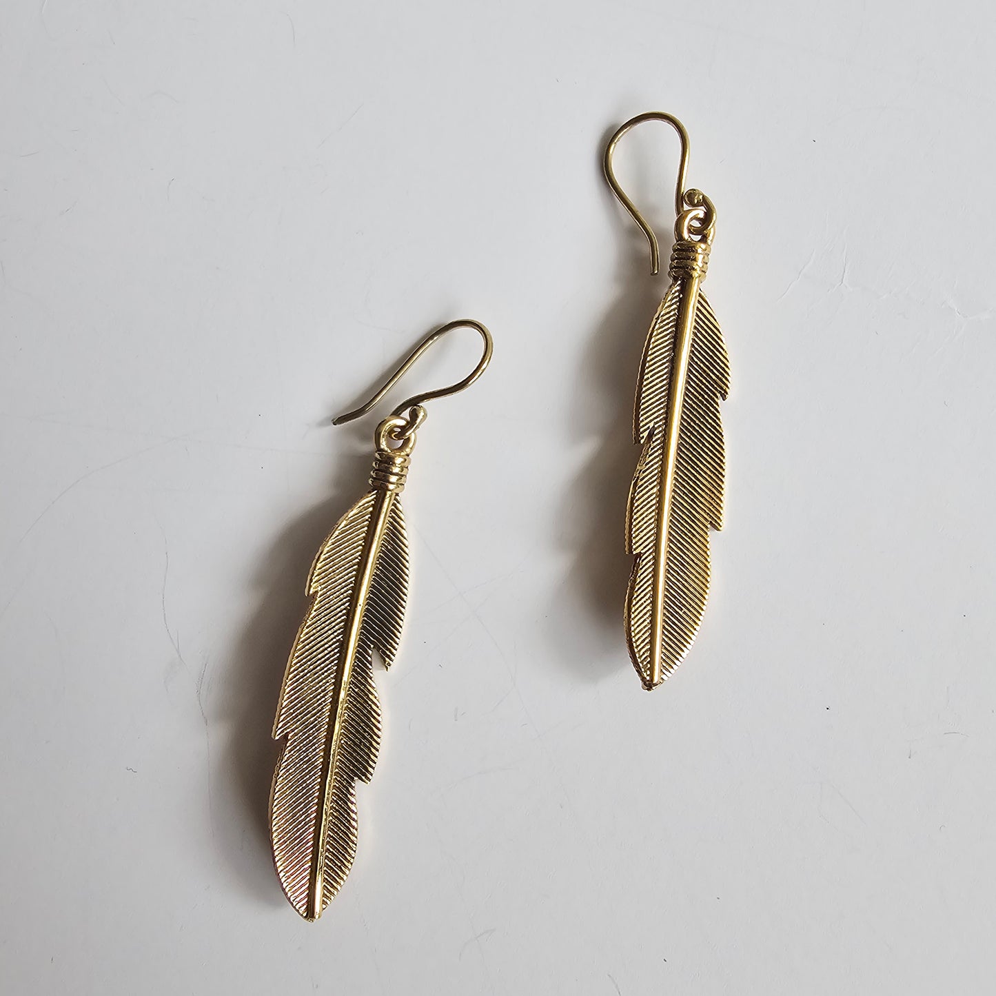 Feather hook earrings