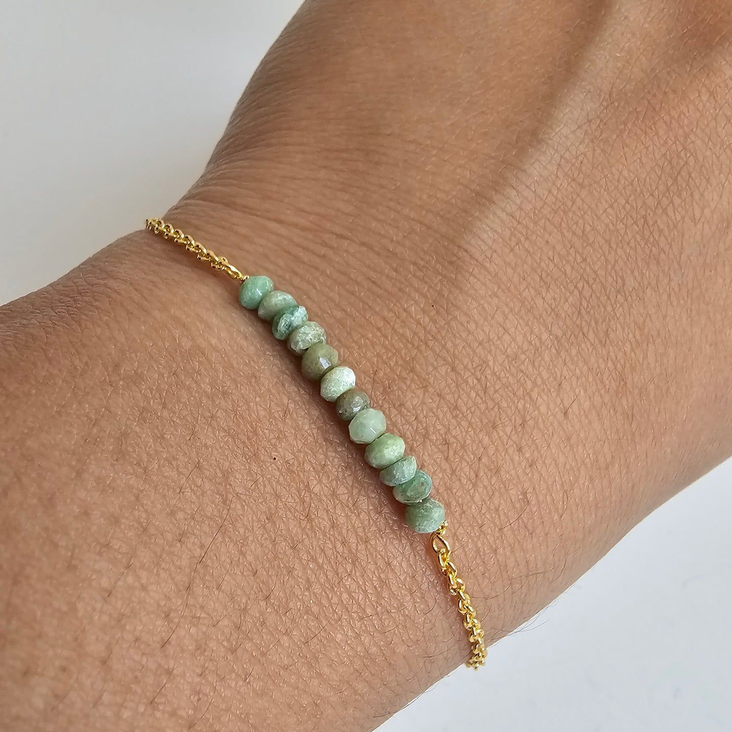 Green agate bracelet