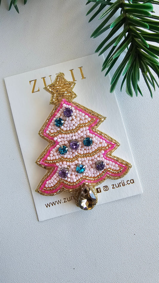 Christmas tree brooch