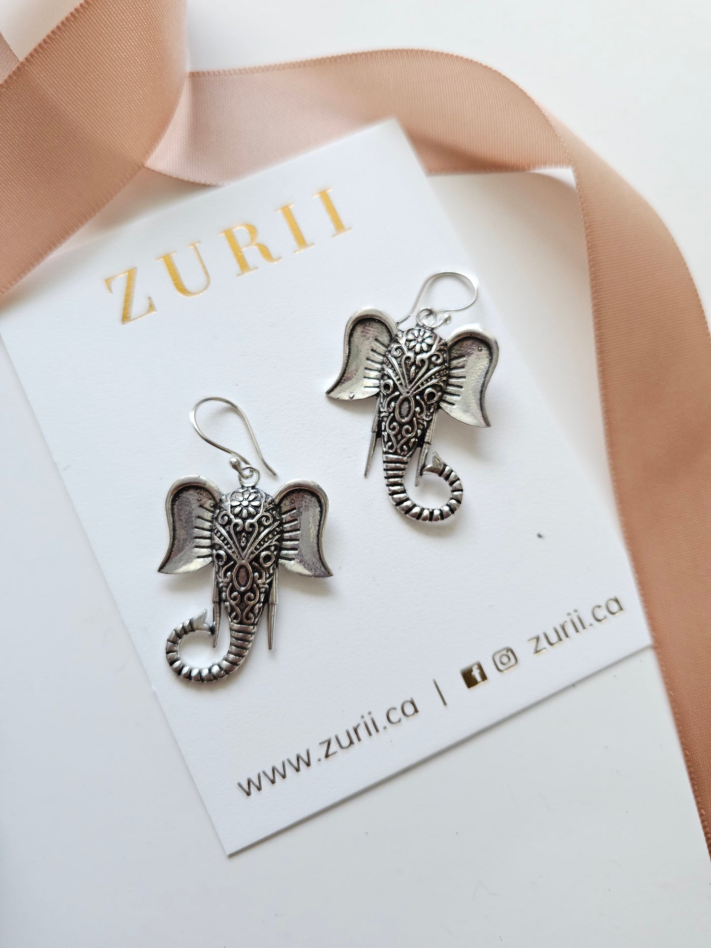 Elephant Earrings silver