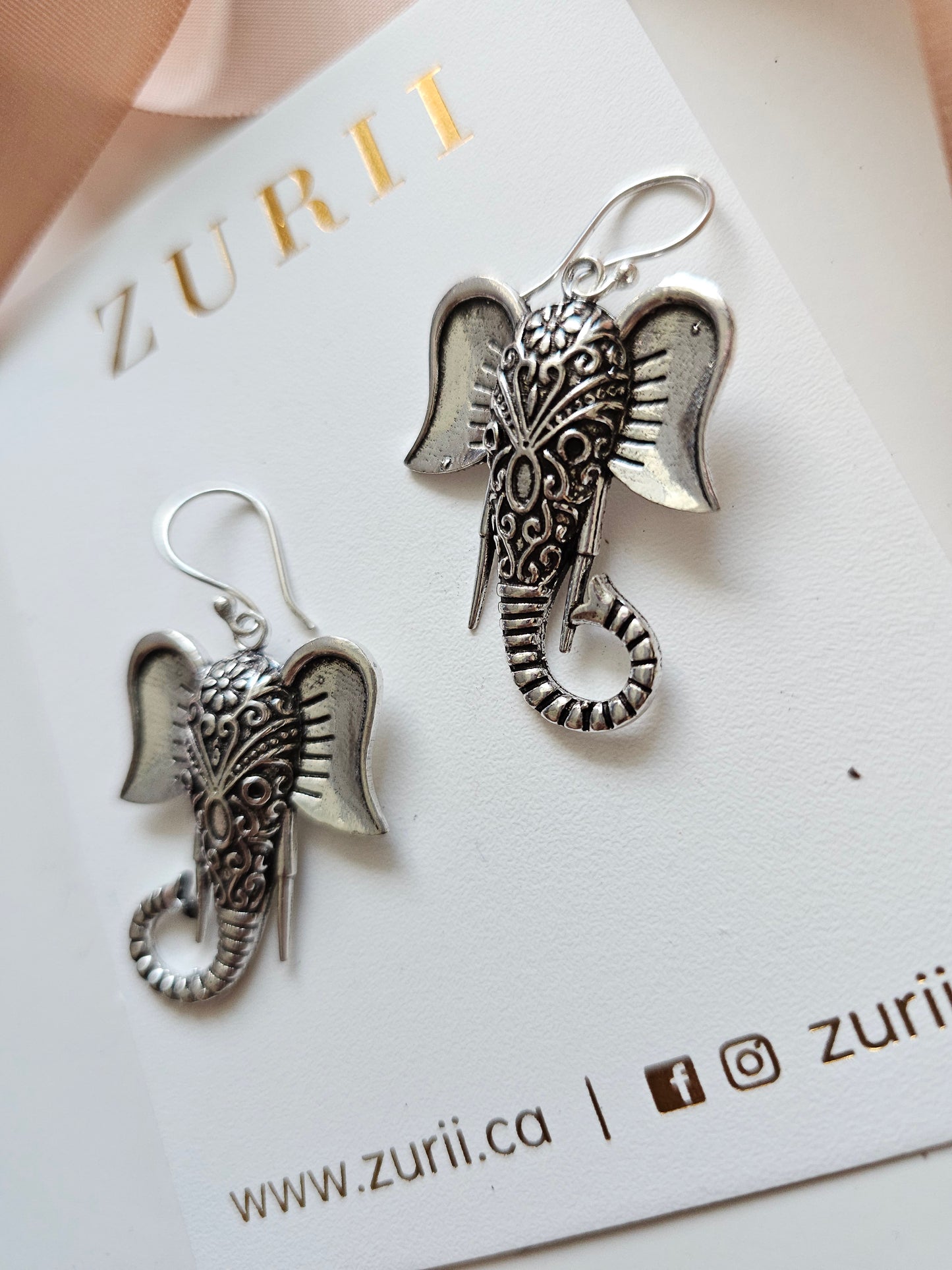 Elephant Earrings silver