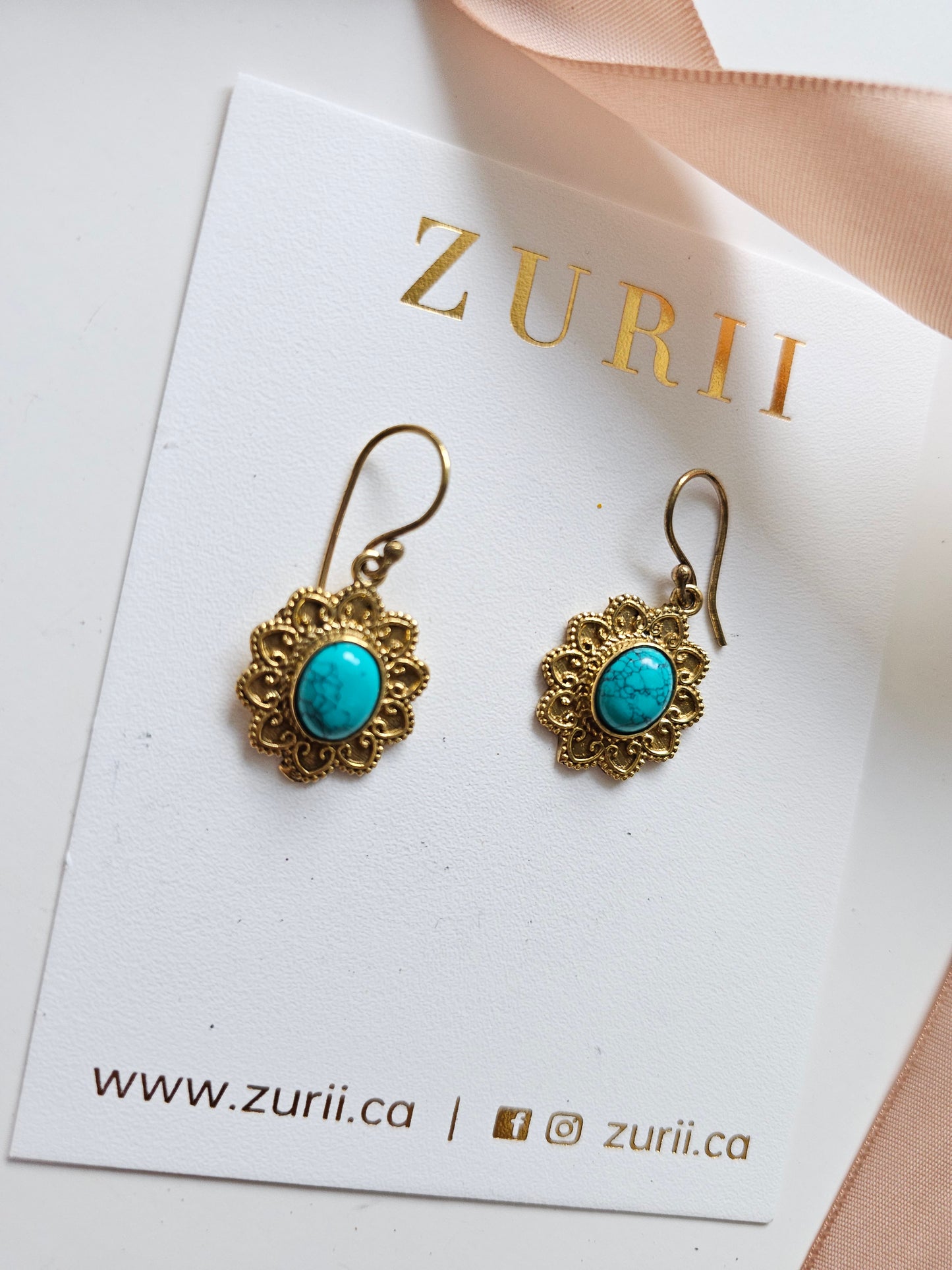 Floral Earrings turquoise