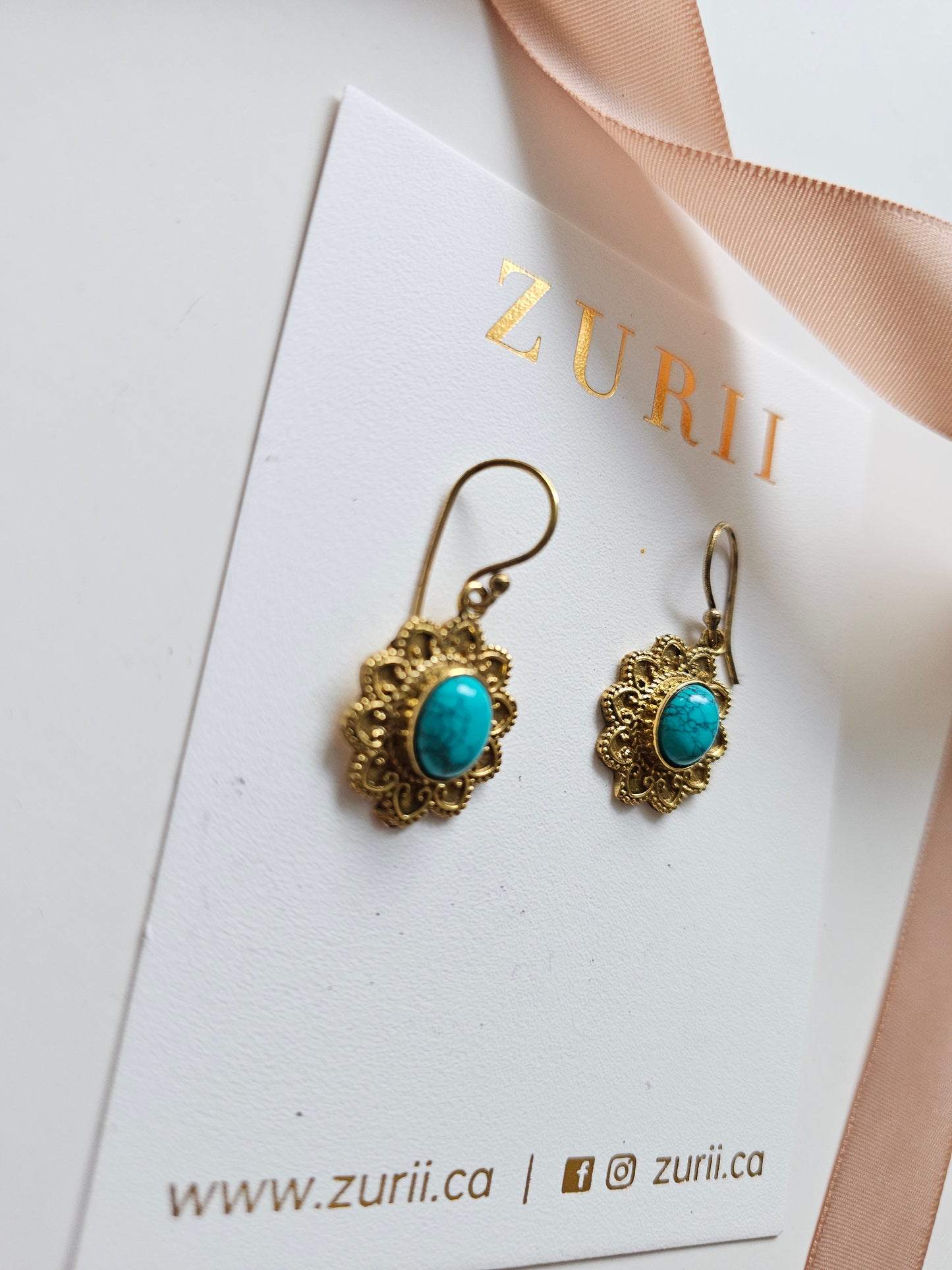 Floral Earrings turquoise